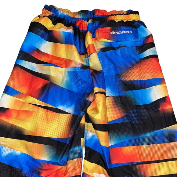 Zero Xposur Youth Boys Swim Trunks Size L-14-16 Multi Colored Swimsuit Swimwear - Picture 3 of 5